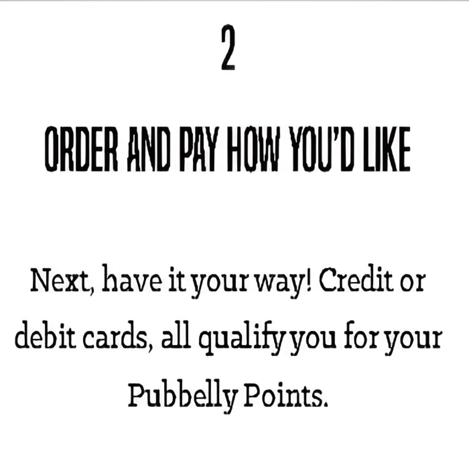 Text on a white background reads "2 ORDER AND PAY HOW YOU'D LIKE" and payment options.